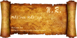 Móna Róza névjegykártya