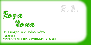 roza mona business card