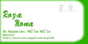 roza mona business card